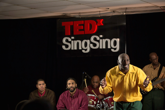 Inmate presenter Simeon Duggins at the first-ever TEDxSingSing. Photos courtesy Hudson Link for Higher Education in Prison.
