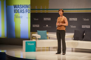 The Atlantic's Amanda Ripley discusses her story on drones in the November issue. Photo by Max Taylor photography.