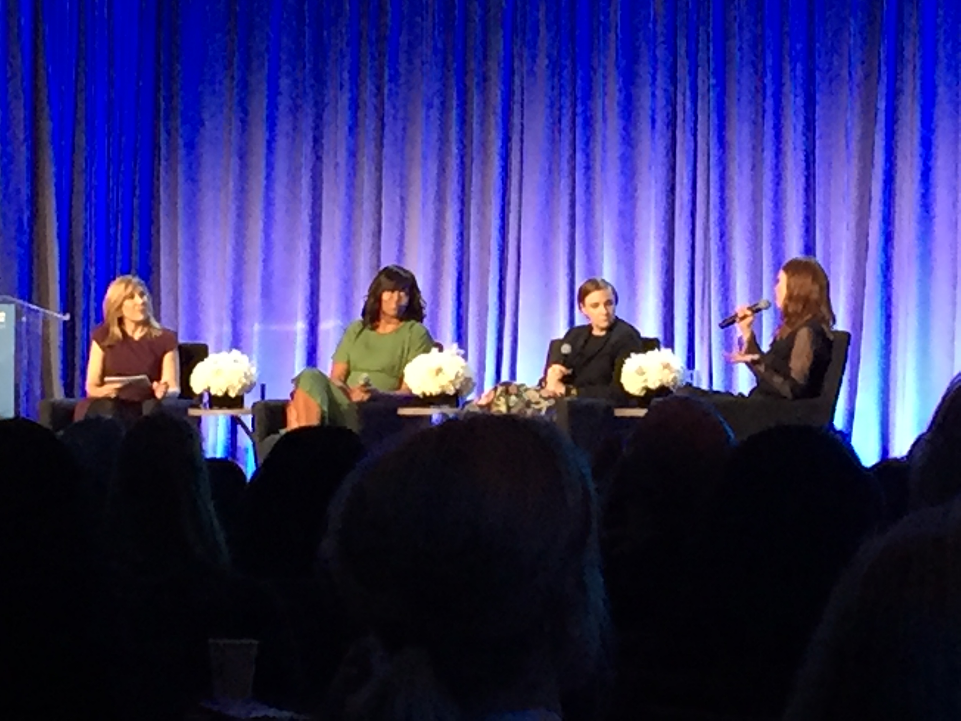 Lesley Jane Seymore, Michelle Obama, Lena Dunham, and Julianne Moore at AMMC 2016.