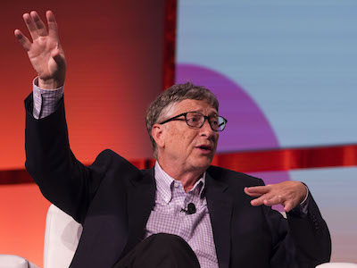 Boston, MA - Microbe 2016 - Bill Gates answers questions from Richard Besser; Chief Health and Medical Editor, ABC News, at the Opening Keynote Session during the Microbe meeting here today, Thursday June 16, 2016. With over 11,000 attendees, the American Society of Microbiology's Microbe showcases the best microbial sciences in the world and provides a one-of-a-kind forum to explore the complete spectrum of microbiology from basic science to translation and application. Photo by © ASM/Todd Buchanan 2016 Contact Info: todd@toddbuchanan.com