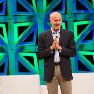 Airbnb’s Chip Conley introduces a general session on embracing the sharing economy.