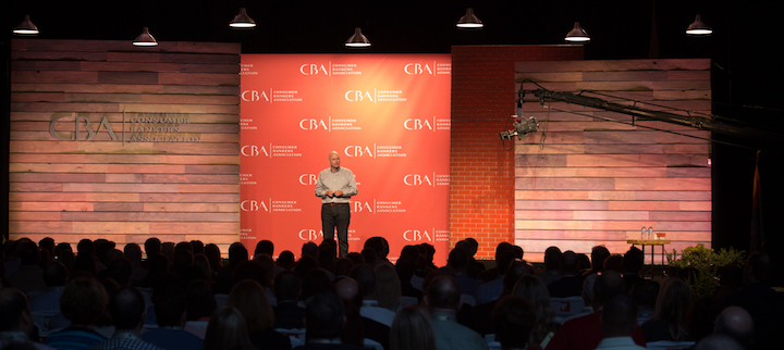 CBA's Richard Hunt addressing the auidence in the General Session room.