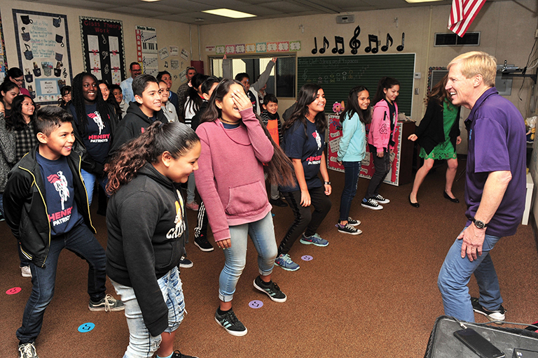 ANAHEIM, CA - JANUARY 17: NAMM Foundation Day of Service at Patrick Henry Elementary School on January 17, 2017 in Anaheim, California. (Photo by Jerod Harris/Getty Images for NAMM)